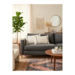 Özel Tasarım Runner Dantelli Keten Krem Kırlent Kılıfı 35x55