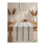 Keten Üstü 3 Dantelli Püsküllü Runner (50 x150)