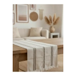 Keten Üstü 3 Dantelli Püsküllü Runner (50 x150)