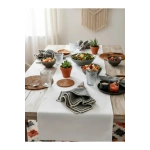 ANTRASİT Siyah Şeritli Peçete 40x40 TOKA HEDİYELİ 6LI