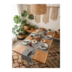ANTRASİT Siyah Şeritli Peçete 40x40 TOKA HEDİYELİ 6LI