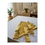 Sarı Premium 6lı (TOKA HEDİYELİ) Peçete Takımı 40x40