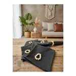 Füme(KoyuGri) Premium Peçete Takımı 6lı (TOKA HEDİYELİ) 40x40