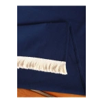 Premium Keten Lacivert Püsküllü Runner Masa örtüsü(45 x 150)