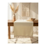 Premium Keten Sarı Püsküllü Runner Masa Örtüsü(45 x 150)