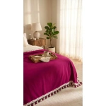 Çift Kişilik Yatak Örtüsü 200 x 230 cm - Bordo