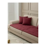 Luxury Keten Koltuk Pedi / Şiltesi [Kırlentli] - Bordo