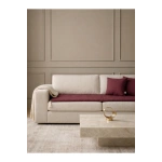 Luxury Keten Koltuk Pedi / Şiltesi [Kırlentli] - Bordo