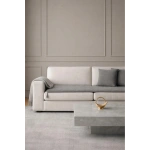 Luxury Keten Koltuk Pedi / Şiltesi [Kırlentli] - Füme