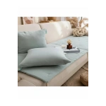 Yeşil Premium Keten Evcil Hayvan Dostu Keten Koltuk Pedi / Şilte [Kırlentli] (80X180)
