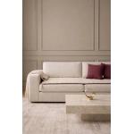 Luxury Çift Taraflı Keten Koltuk Pedi / Şiltesi [Kırlentli] - Bordo-Krem