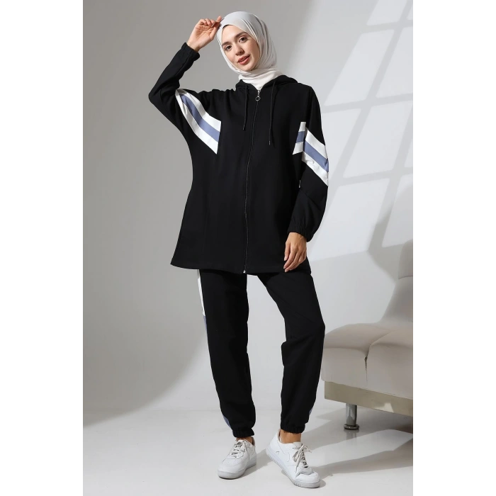 Kadın Mevsimlik Penye Alt Üst Spor Ve Rahat Ikili Tunik Pantolon Şık Tesettür Takım