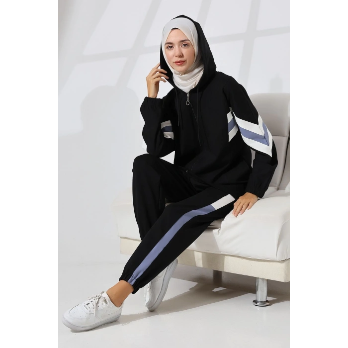 Kadın Mevsimlik Penye Alt Üst Spor Ve Rahat Ikili Tunik Pantolon Şık Tesettür Takım