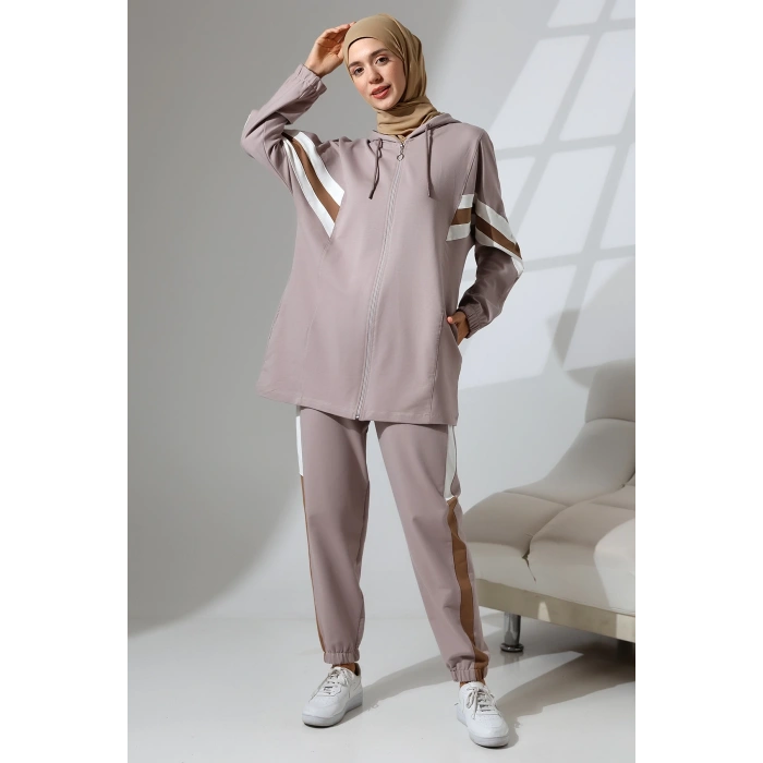 Kadın Mevsimlik Penye Alt Üst Spor Ve Rahat Ikili Tunik Pantolon Şık Tesettür Takım