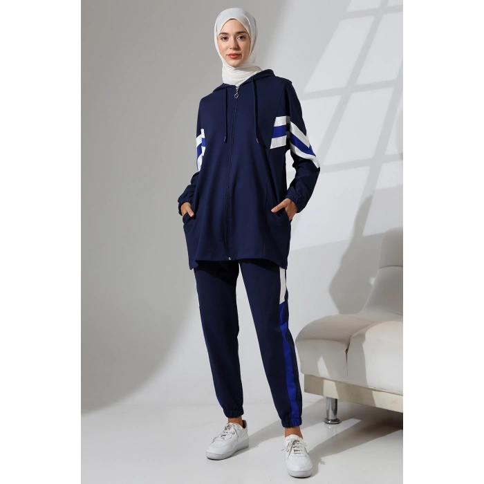 Kadın Mevsimlik Penye Alt Üst Spor Ve Rahat Ikili Tunik Pantolon Şık Tesettür Takım