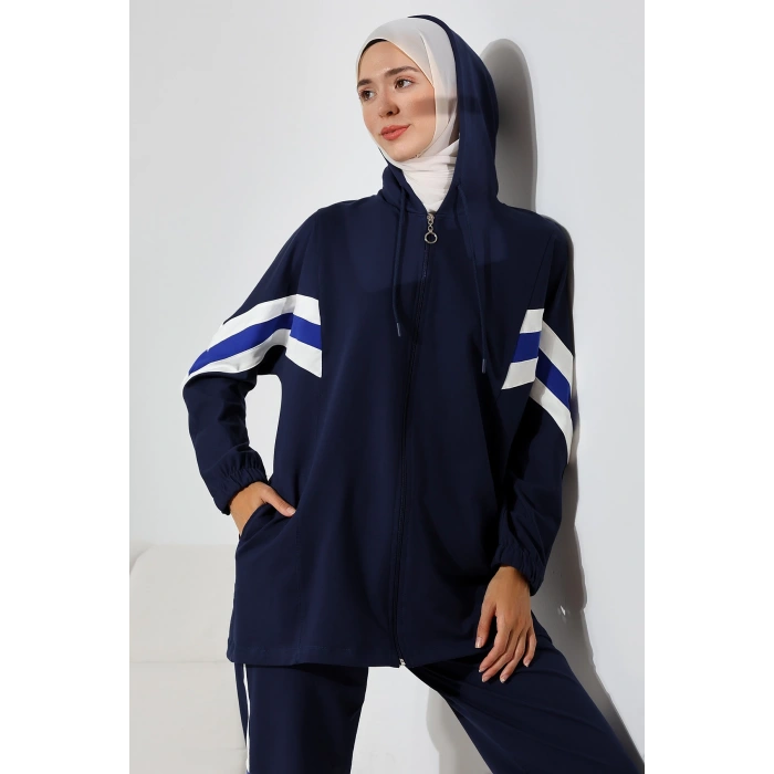 Kadın Mevsimlik Penye Alt Üst Spor Ve Rahat Ikili Tunik Pantolon Şık Tesettür Takım