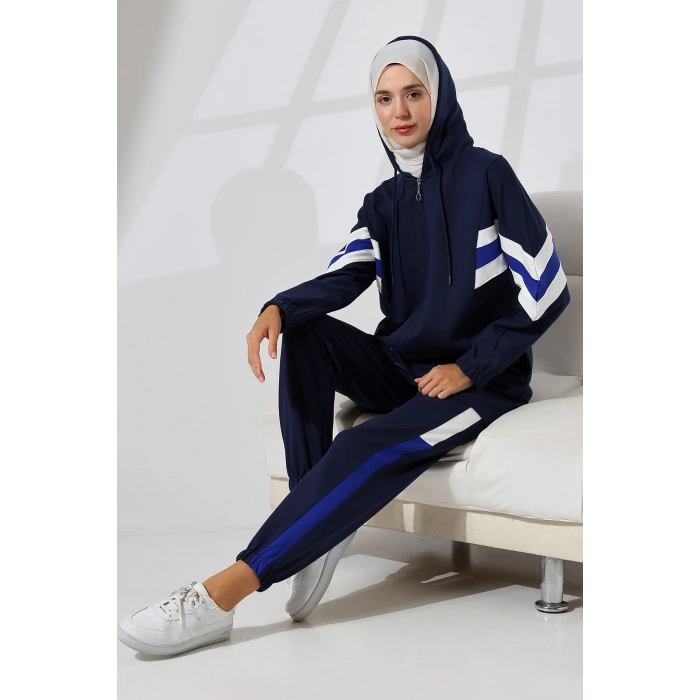 Kadın Mevsimlik Penye Alt Üst Spor Ve Rahat Ikili Tunik Pantolon Şık Tesettür Takım