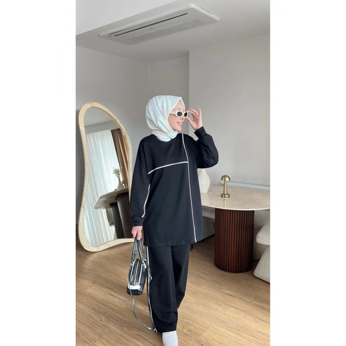 OLİVİA KADIN MEVSİMLİK PENYE ALT ÜST SPOR VE RAHAT TESETTÜR İKİLİ TAKIM