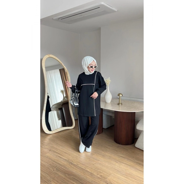 OLİVİA KADIN MEVSİMLİK PENYE ALT ÜST SPOR VE RAHAT TESETTÜR İKİLİ TAKIM