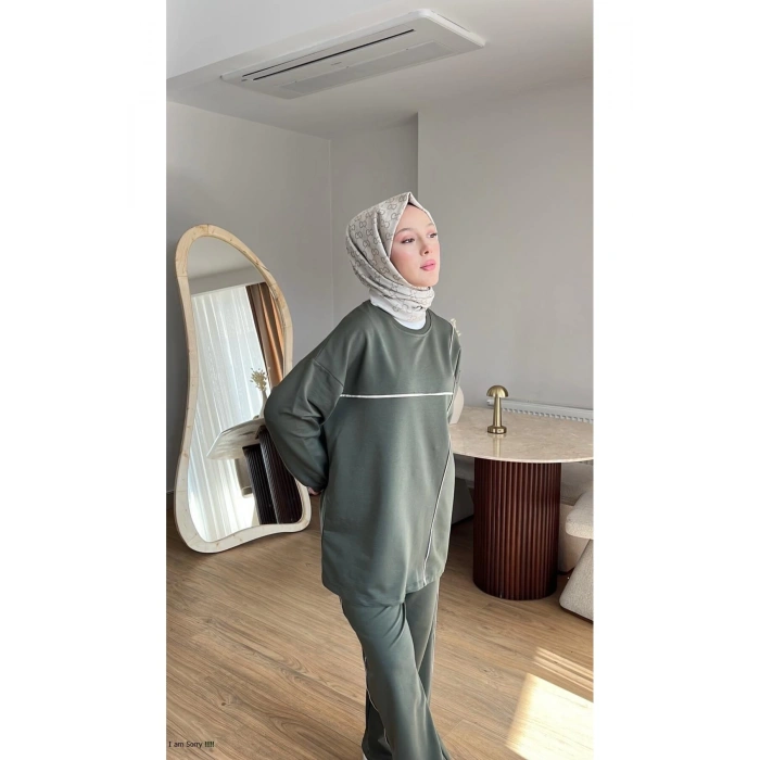 OLİVİA KADIN MEVSİMLİK PENYE ALT ÜST SPOR VE RAHAT TESETTÜR İKİLİ TAKIM