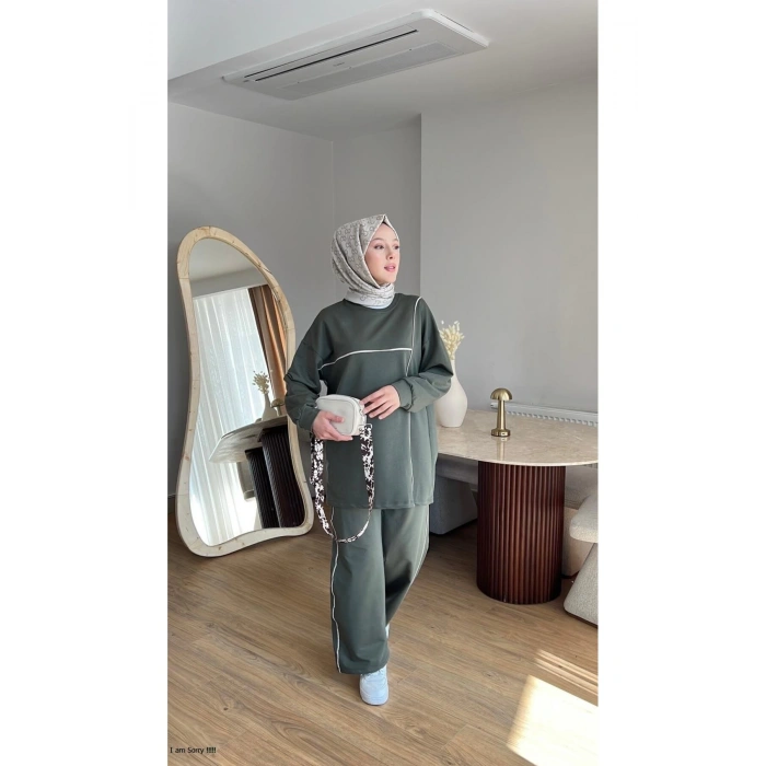 OLİVİA KADIN MEVSİMLİK PENYE ALT ÜST SPOR VE RAHAT TESETTÜR İKİLİ TAKIM