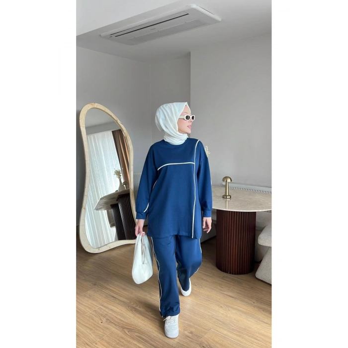 OLİVİA KADIN MEVSİMLİK PENYE ALT ÜST SPOR VE RAHAT TESETTÜR İKİLİ TAKIM