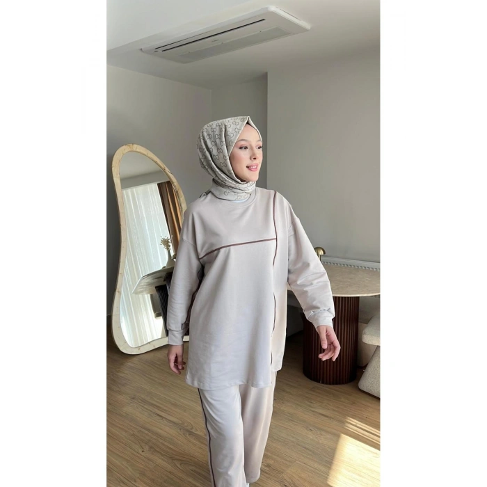 OLİVİA KADIN MEVSİMLİK PENYE ALT ÜST SPOR VE RAHAT TESETTÜR İKİLİ TAKIM