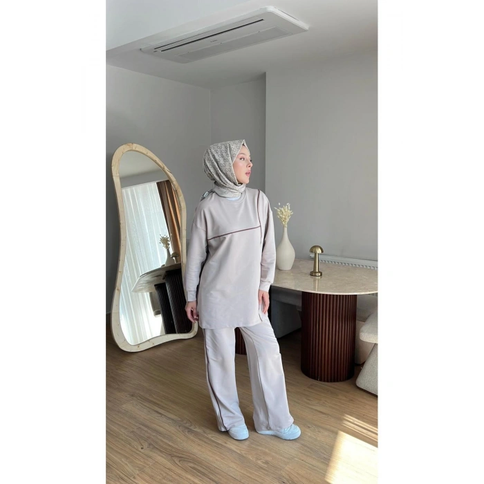 OLİVİA KADIN MEVSİMLİK PENYE ALT ÜST SPOR VE RAHAT TESETTÜR İKİLİ TAKIM