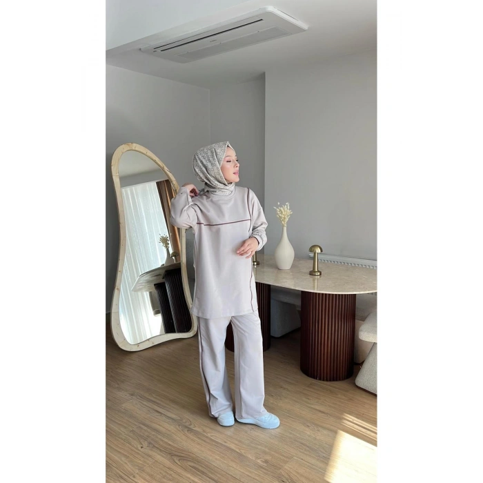 OLİVİA KADIN MEVSİMLİK PENYE ALT ÜST SPOR VE RAHAT TESETTÜR İKİLİ TAKIM