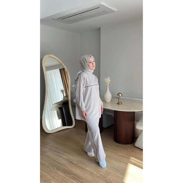 OLİVİA KADIN MEVSİMLİK PENYE ALT ÜST SPOR VE RAHAT TESETTÜR İKİLİ TAKIM