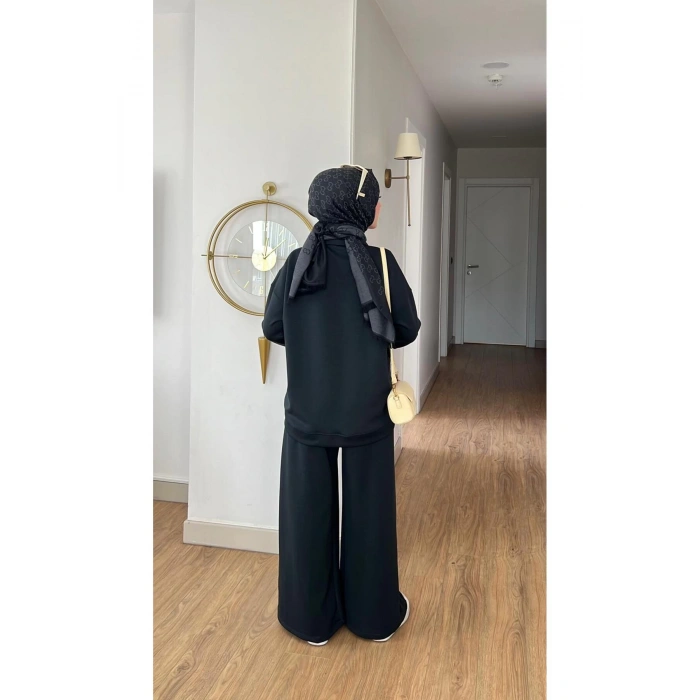 EMİLY MODAL KUMAŞ FERMUARLI TESETTÜR İKİLİ ALT ÜST TAKIM