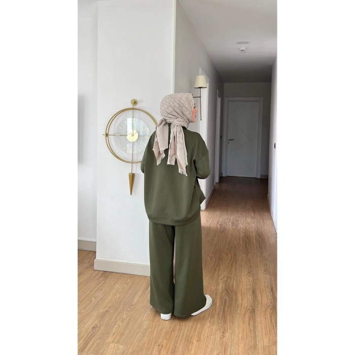 EMİLY MODAL KUMAŞ FERMUARLI TESETTÜR İKİLİ ALT ÜST TAKIM