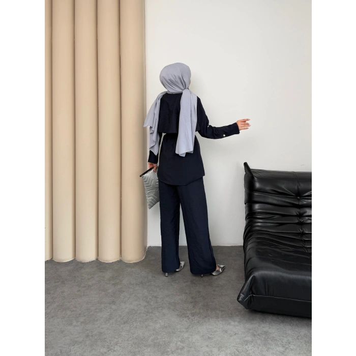 Melina Model Coupra Kumaş Detaylı Kadın Elbise Takım