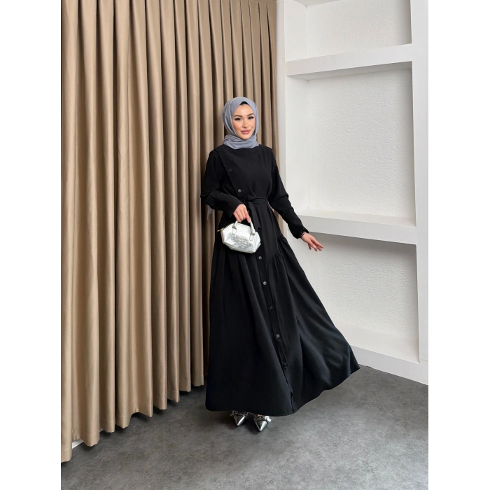 Alesta Model Coupra Kumaş Detaylı Kadın Elbise Takım