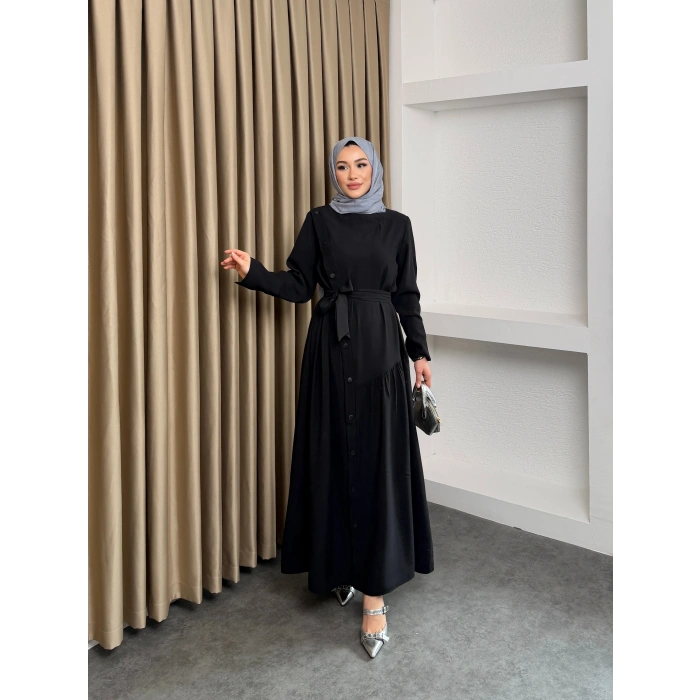 Alesta Model Coupra Kumaş Detaylı Kadın Elbise Takım