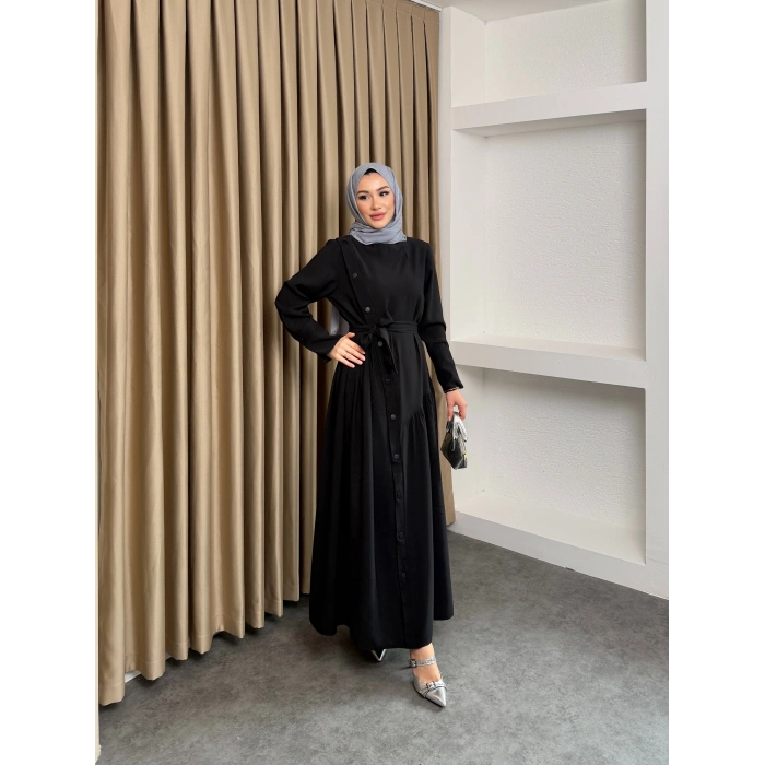 Alesta Model Coupra Kumaş Detaylı Kadın Elbise Takım