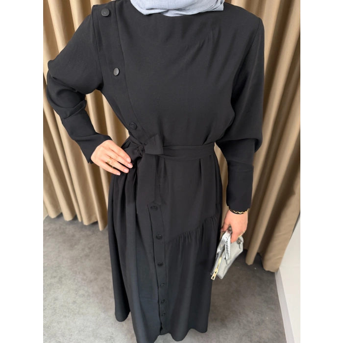 Alesta Model Coupra Kumaş Detaylı Kadın Elbise Takım