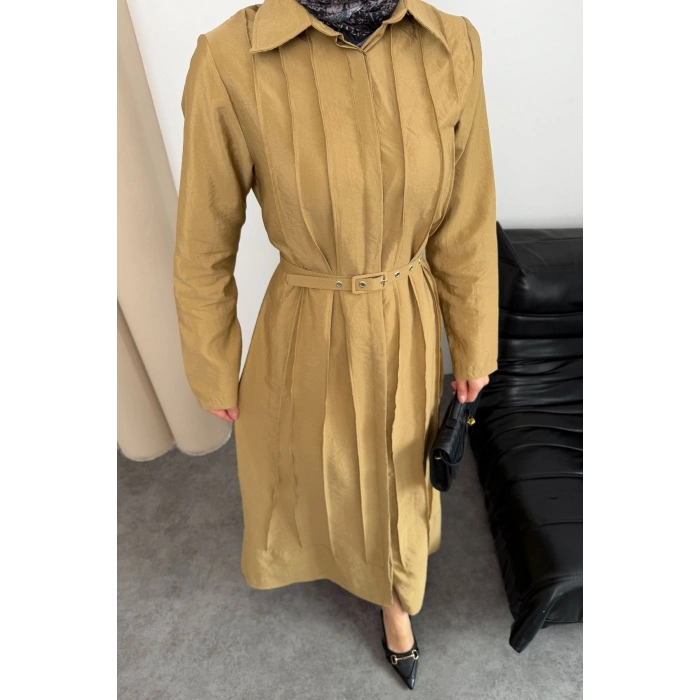 Quenn Model Coupra Model Kumaş Kemer Detaylı Elbise