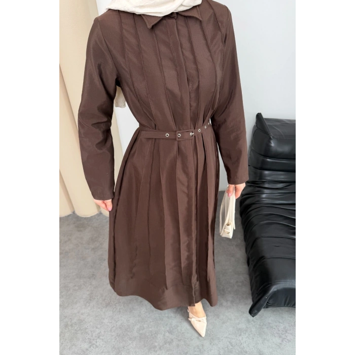 Quenn Model Coupra Model Kumaş Kemer Detaylı Elbise