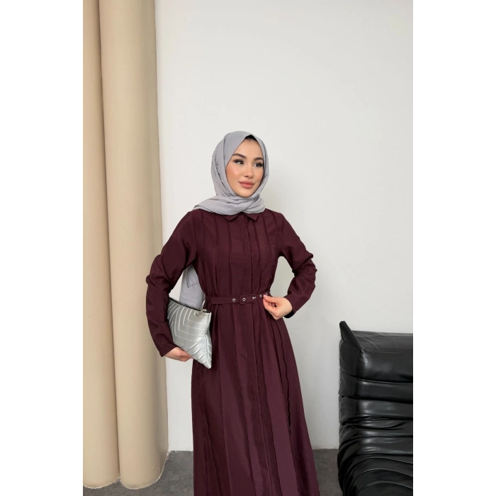 Quenn Model Coupra Model Kumaş Kemer Detaylı Elbise