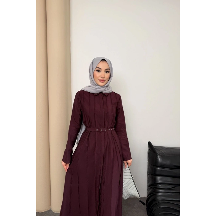 Quenn Model Coupra Model Kumaş Kemer Detaylı Elbise