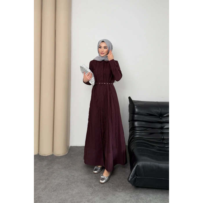 Quenn Model Coupra Model Kumaş Kemer Detaylı Elbise