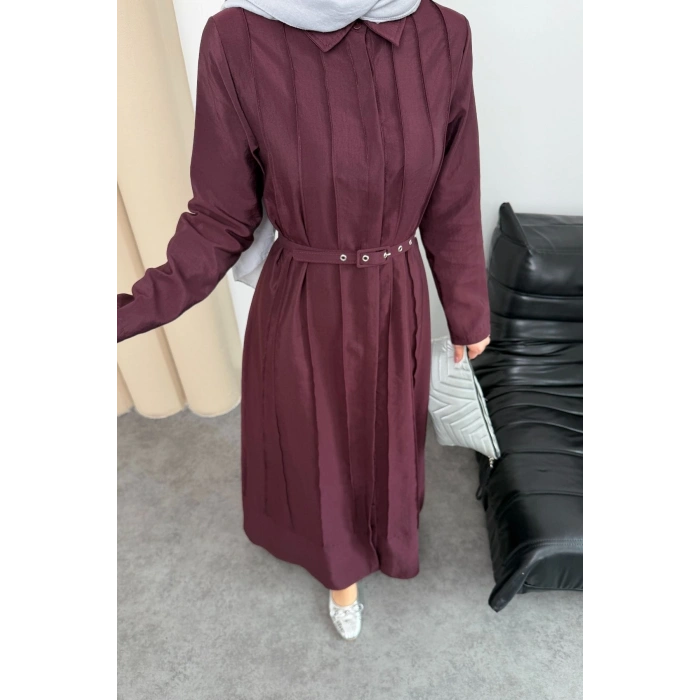 Quenn Model Coupra Model Kumaş Kemer Detaylı Elbise