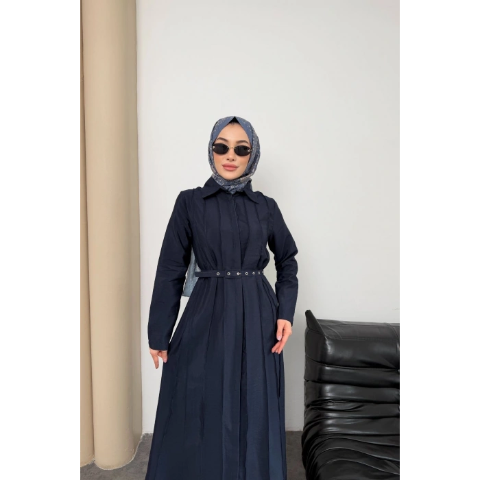 Quenn Model Coupra Model Kumaş Kemer Detaylı Elbise