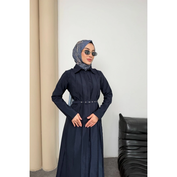 Quenn Model Coupra Model Kumaş Kemer Detaylı Elbise