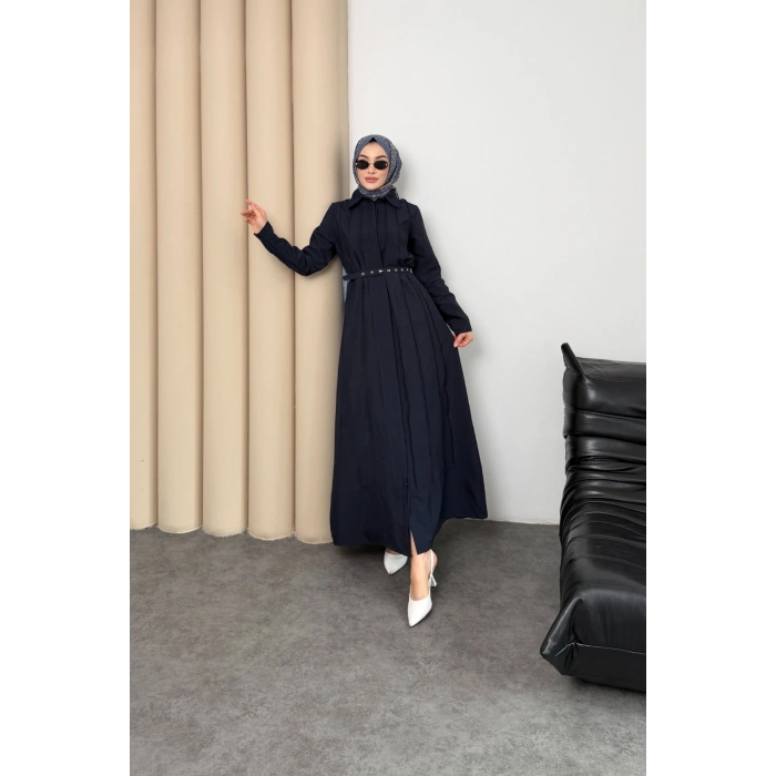 Quenn Model Coupra Model Kumaş Kemer Detaylı Elbise