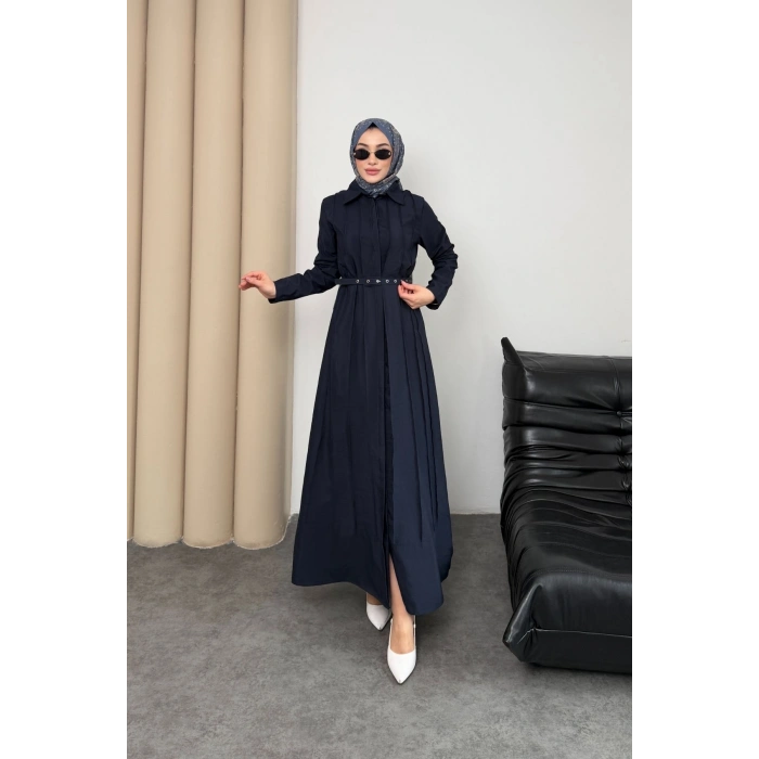 Quenn Model Coupra Model Kumaş Kemer Detaylı Elbise