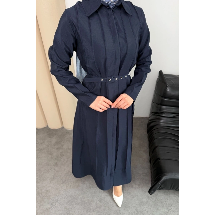 Quenn Model Coupra Model Kumaş Kemer Detaylı Elbise