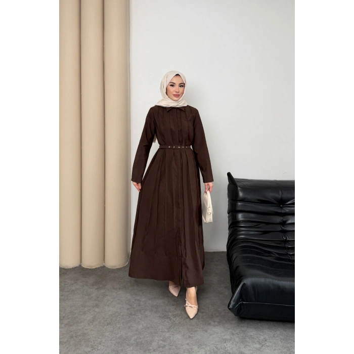 Quenn Model Coupra Model Kumaş Kemer Detaylı Elbise