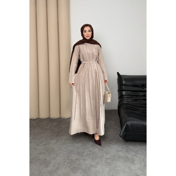 Quenn Model Coupra Model Kumaş Kemer Detaylı Elbise